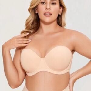 NEW DELMIRA Convertible Strapless Nude Beige Bra 38F